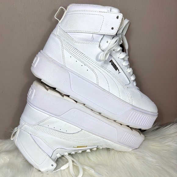 Puma Shoes - PUMA Leather High-Top Sneakers